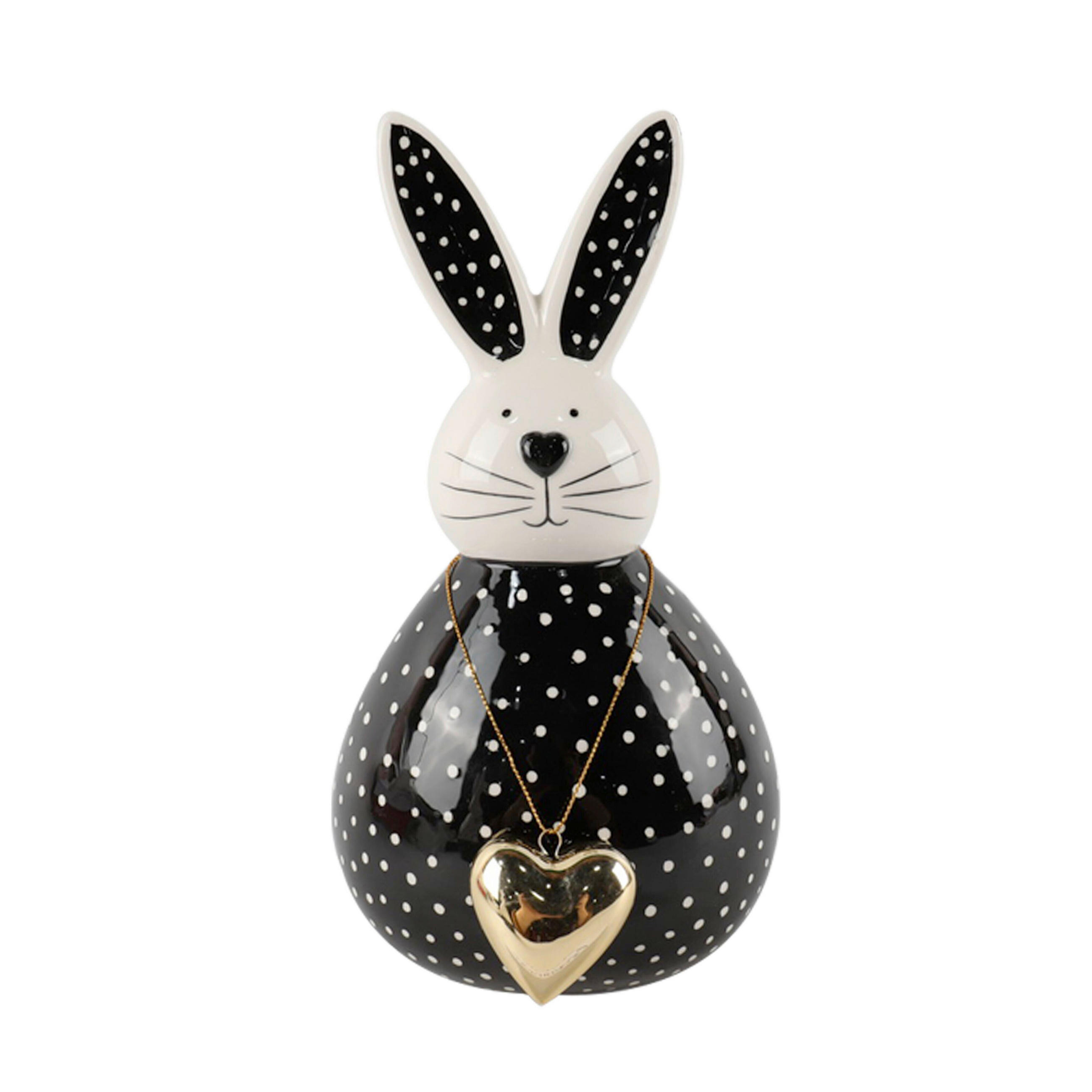 DEKOHASE - Goldfarben/Schwarz, LIFESTYLE, Keramik (13,1/23,4/12,9cm)