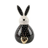 DEKOHASE - Goldfarben/Schwarz, LIFESTYLE, Keramik (13,1/23,4/12,9cm)