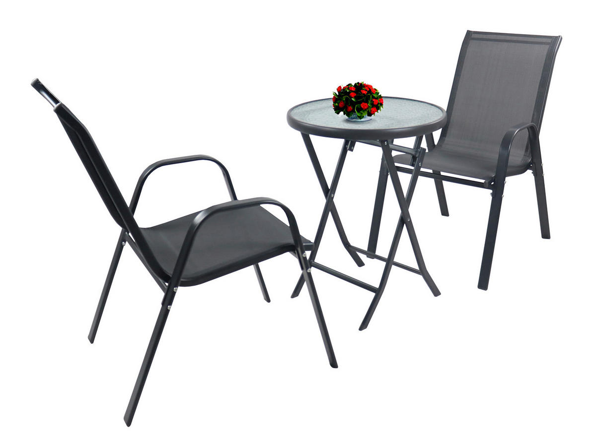 GARTENSET  - Anthrazit, MODERN, Glas/Metall - MID.YOU