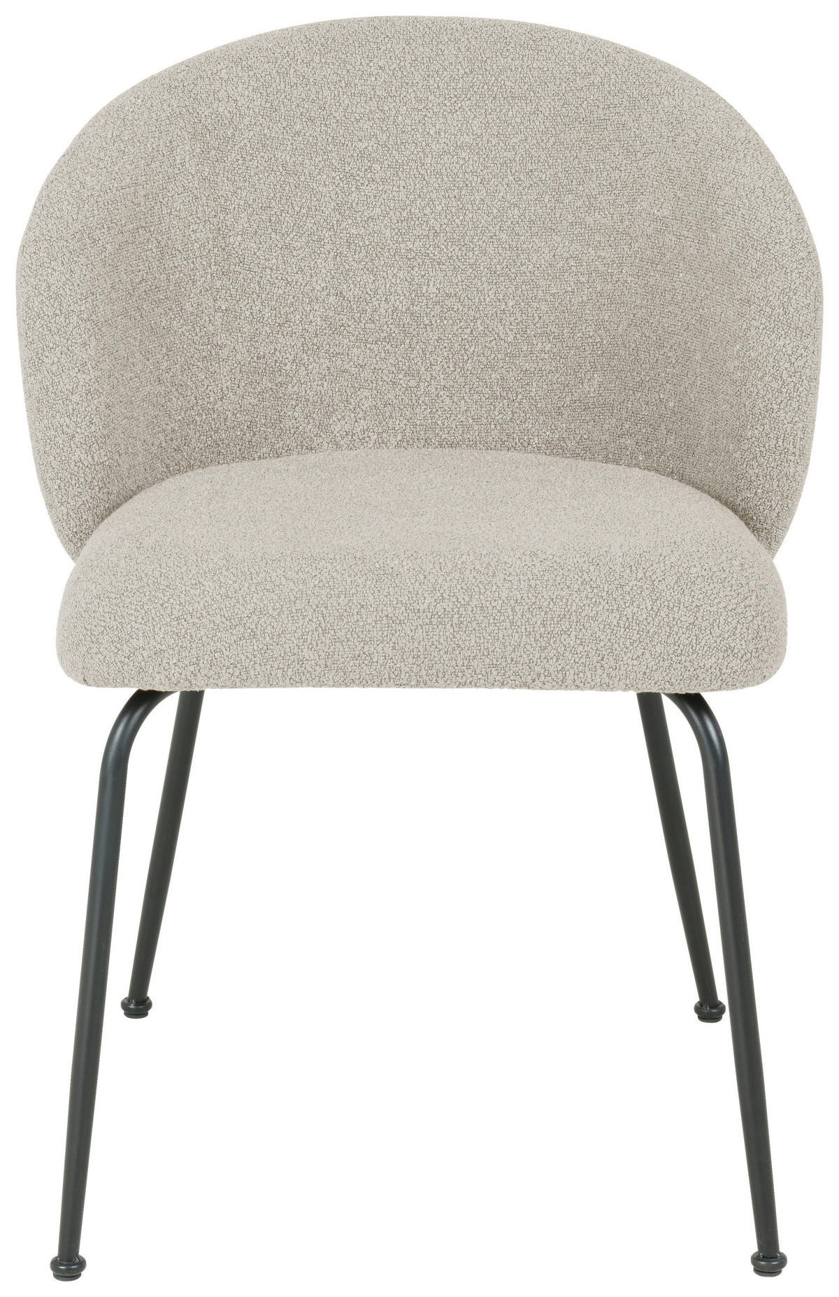 STOL järn bouclé  - svart/taupe, Design, metall/textil (57/79/59cm) - Xora