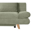 SCHLAFSOFA mit Schlafen auf Sitzhöhe, haustierfreundlicher Bezug Cord Olivgrün - Buchefarben/Olivgrün, KONVENTIONELL, Holz/Textil (200/75/85cm) - Carryhome