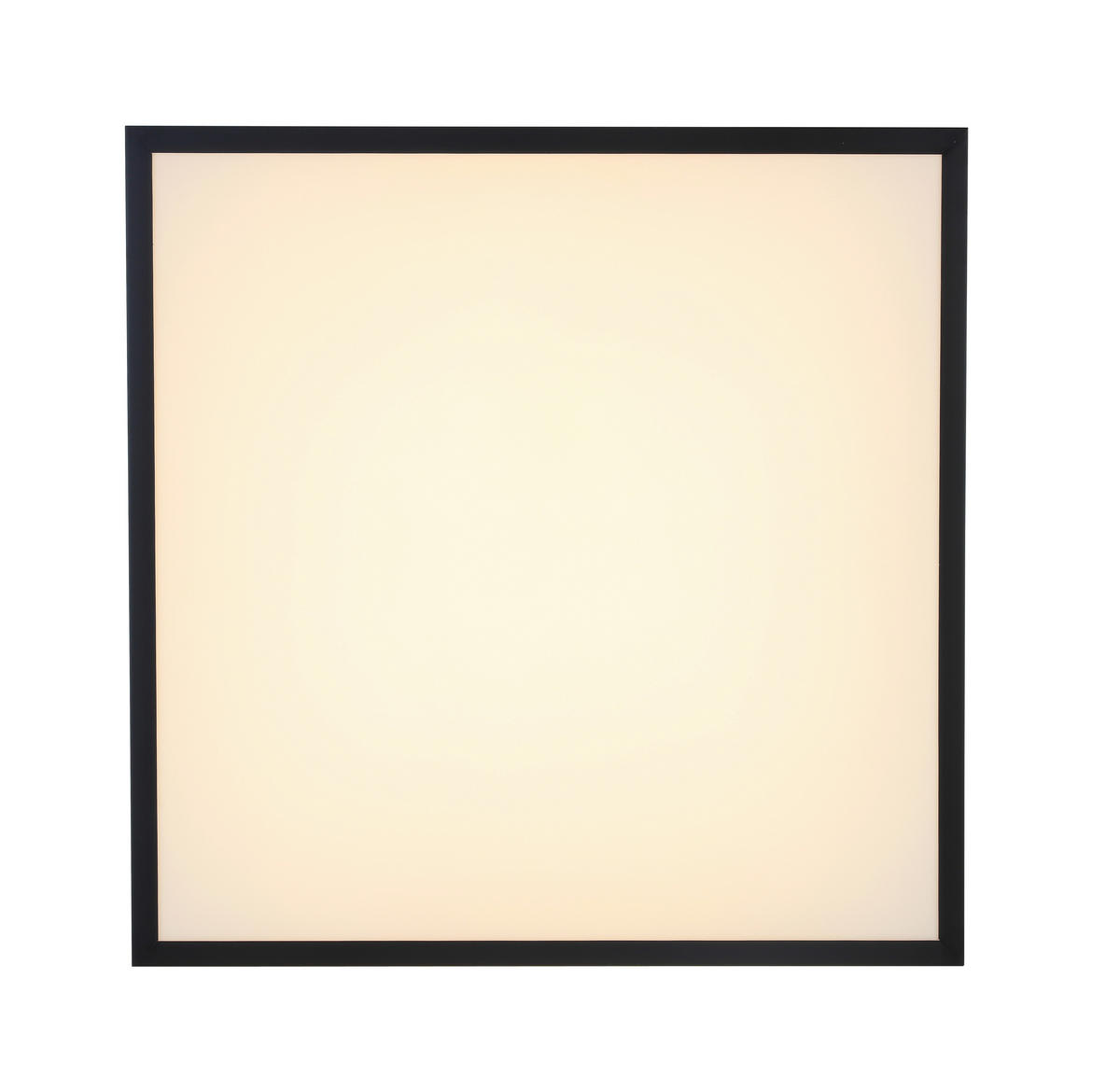 STROPNÉ LED SVIETIDLO, 45/45/7,5 cm - čierna/biela, Lifestyle, kov/plast (45/45/7,5cm) - Novel