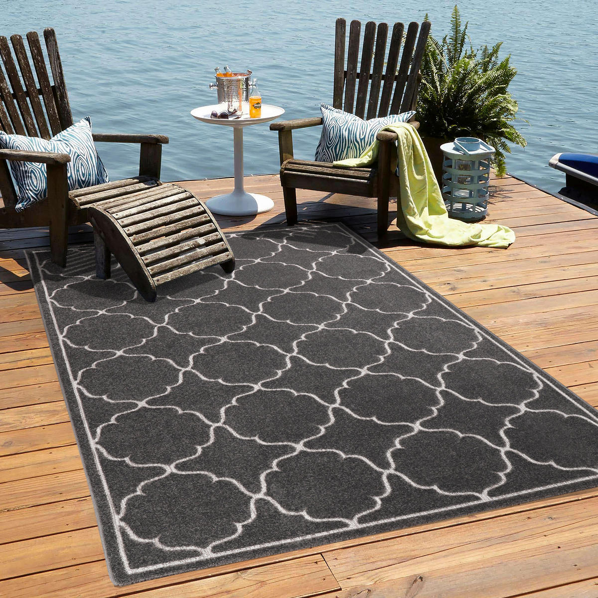 TEPIH ZA UNUTAR./VANJ. UPORAB 200/290 cm   siva  Berlin  - siva, Lifestyle, tekstil/plastika (200/290cm)