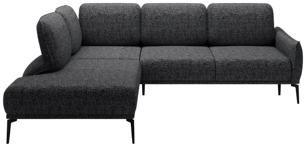SOFFA i flatväv antracit  - svart/antracit, Design, metall/trä (212x267/105/103cm) - Stylife