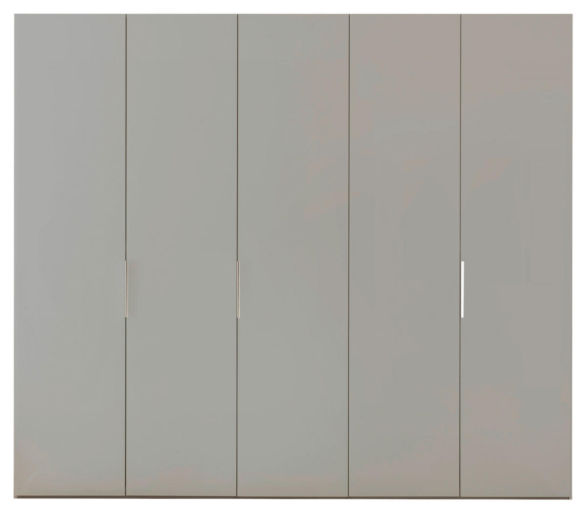 OMARA S KLASIČNIMI VRATI, siva  - siva/barve aluminija, Moderno, kovina/leseni material (200/216/58cm) - Novel