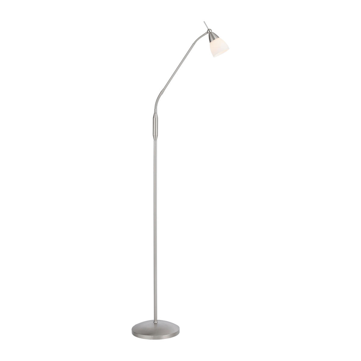 LED-STEHLEUCHTE 74/74/163 cm    - Edelstahlfarben, Basics, Glas/Metall (74/74/163cm) - Paul Neuhaus