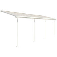 TERRASSENÜBERDACHUNG - Weiß, Basics, Metall (670/257/230cm) - Ambia Garden
