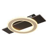 LED-DECKENLEUCHTE    44/29/5,2 cm  - Champagner/Dunkelbraun, Design, Holzwerkstoff/Kunststoff (44/29/5,2cm) - Globo