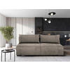 SCHLAFSOFA Struktur Hellbraun  - Hellbraun/Schwarz, Design, Kunststoff/Textil (202/90/99cm) - MID.YOU