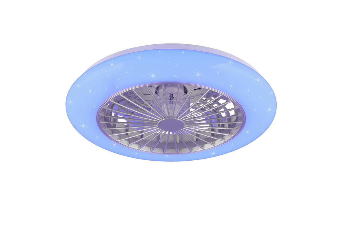 DECKENVENTILATOR  49/16,5 cm    - Weiss/Silberfarben, Konventionell, Kunststoff (49/16,5cm)