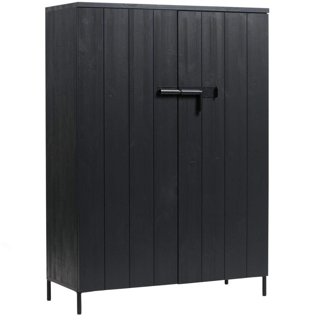 HIGHBOARD Bruut 100/140,5/41,5 cm  - Schwarz, Design, Holz/Metall (100/140,5/41,5cm) - Livetastic