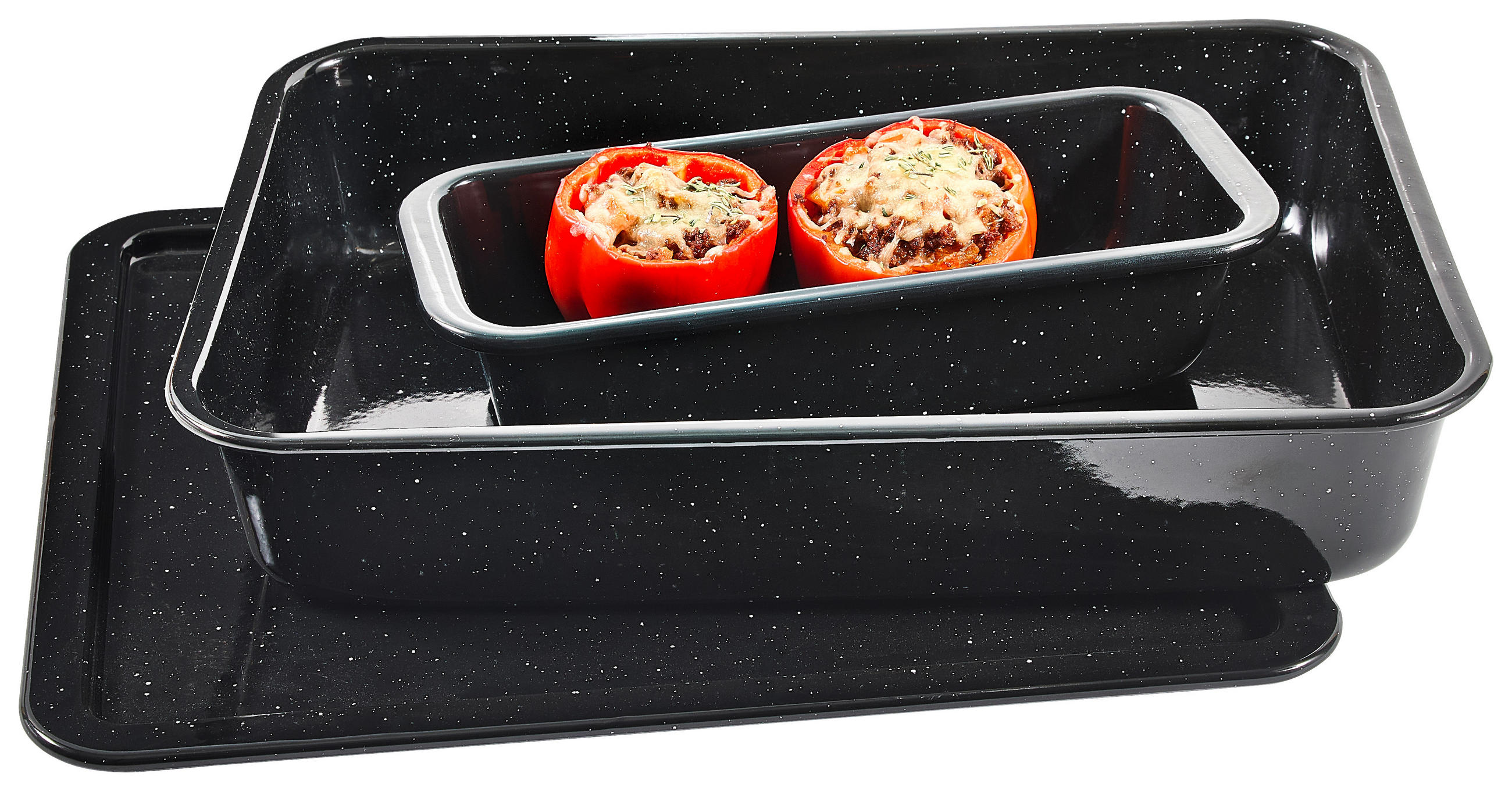 TAVĂ CU CAPAC  29/13/6,5 cm  - negru, Basics, metal (29/13/6,5cm) - Homeware Profession.