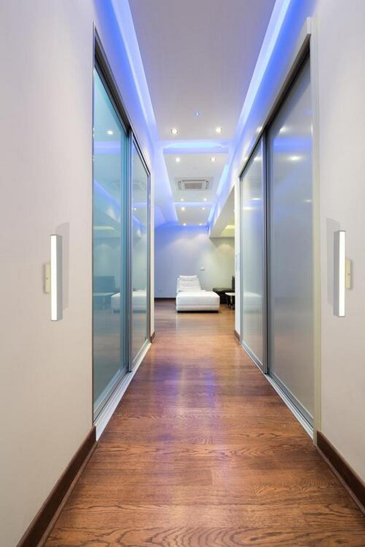 LED-WANDLEUCHTE 31,6/7/5 cm   - Chromfarben/Alufarben, Design, Kunststoff/Metall (31,6/7/5cm) - Näve