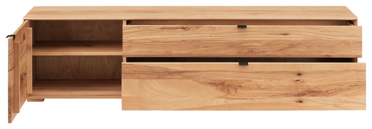LOWBOARD  200/50/42 cm 2 Schublade(n) stehend  - Graphitfarben/Kernbuche, Natur, Holz/Metall (200/50/42cm) - Linea Natura