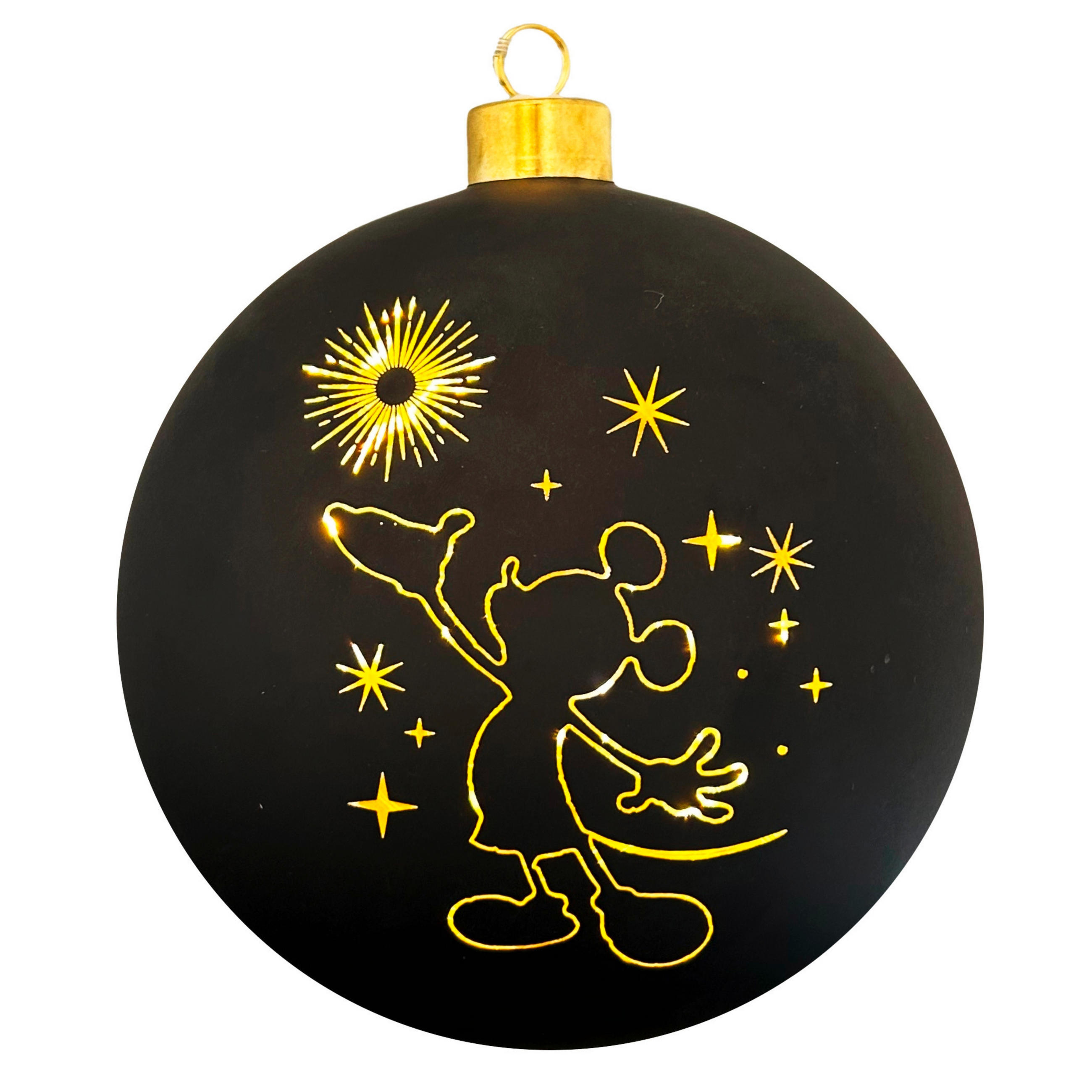 CHRISTBAUMANHÄNGER  - Schwarz, Basics, Glas (15cm) - Disney