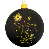 CHRISTBAUMANHÄNGER  - Schwarz, Basics, Glas (15cm) - Disney