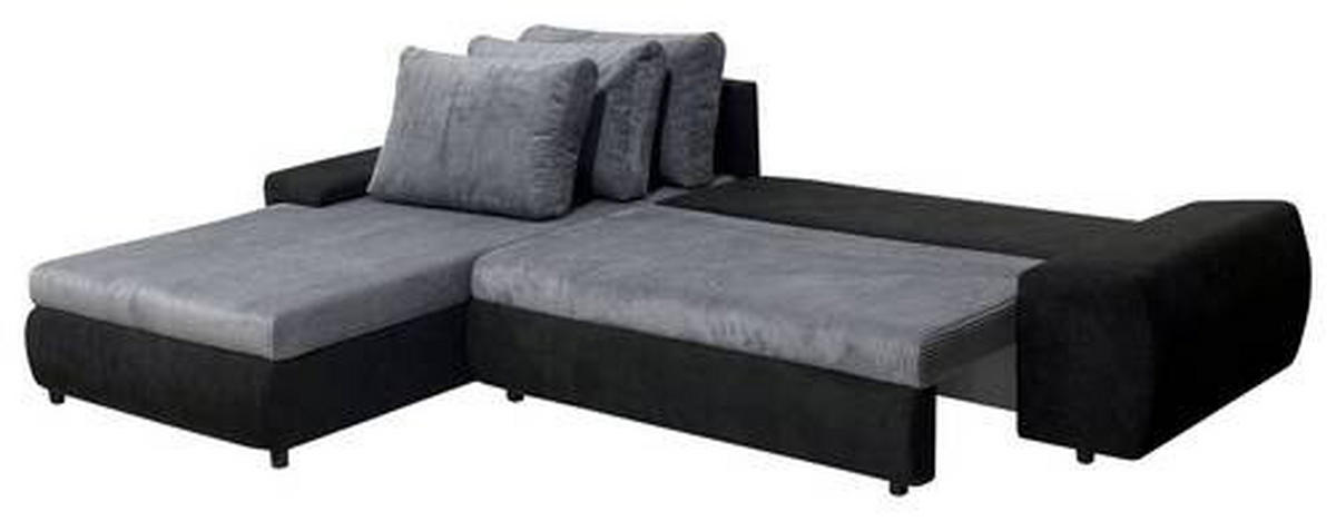 SJEDEĆA GARNITURA tekstil  siva, crna   - siva/crna, Moderno, tekstil (290/200/80cm) - Ti'me