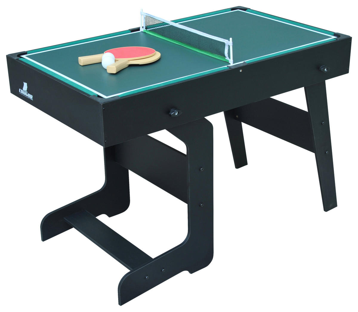 table multi-jeux - Schwarz, Konventionell, Holz (61/81/119,00cm)