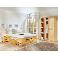 STAURAUMBETT 140/200 cm  in Naturfarben  - Naturfarben, Basics, Holz (140/200cm) - MID.YOU