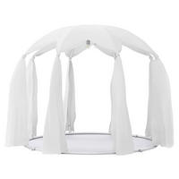 PAVILLON 303/230/303 cm Aluminium  - Silberfarben/Weiß, Basics, Textil/Metall (303/230/303cm)