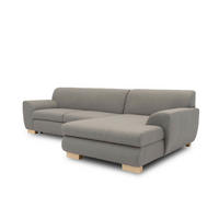 ECKSOFA NIKA Silberfarben Webstoff  - Silberfarben, Basics, Holz/Textil (277/156cm) - MID.YOU