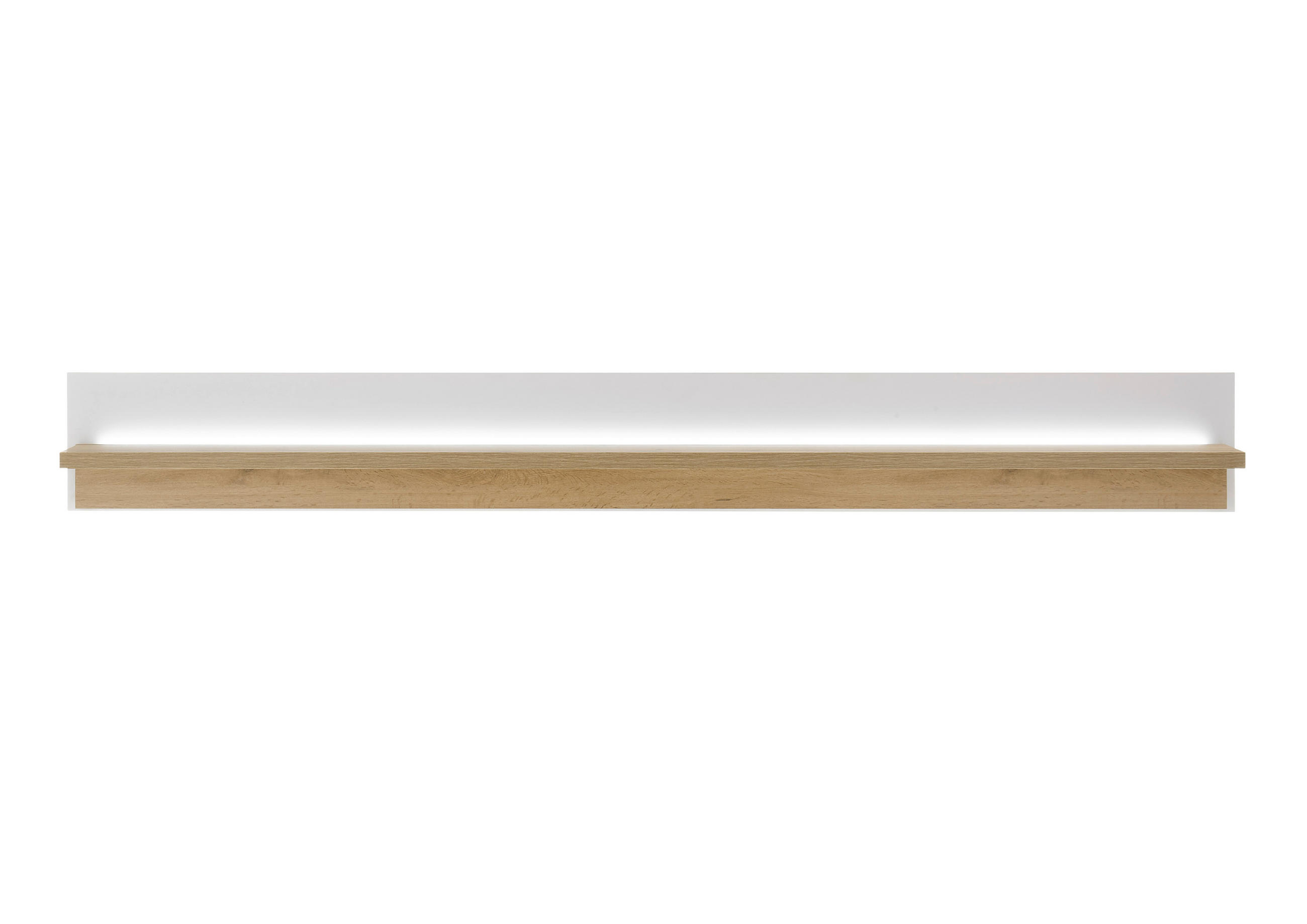 Mid.you Wandboard Weiß, Eiche Wotan 200x20x18 cm