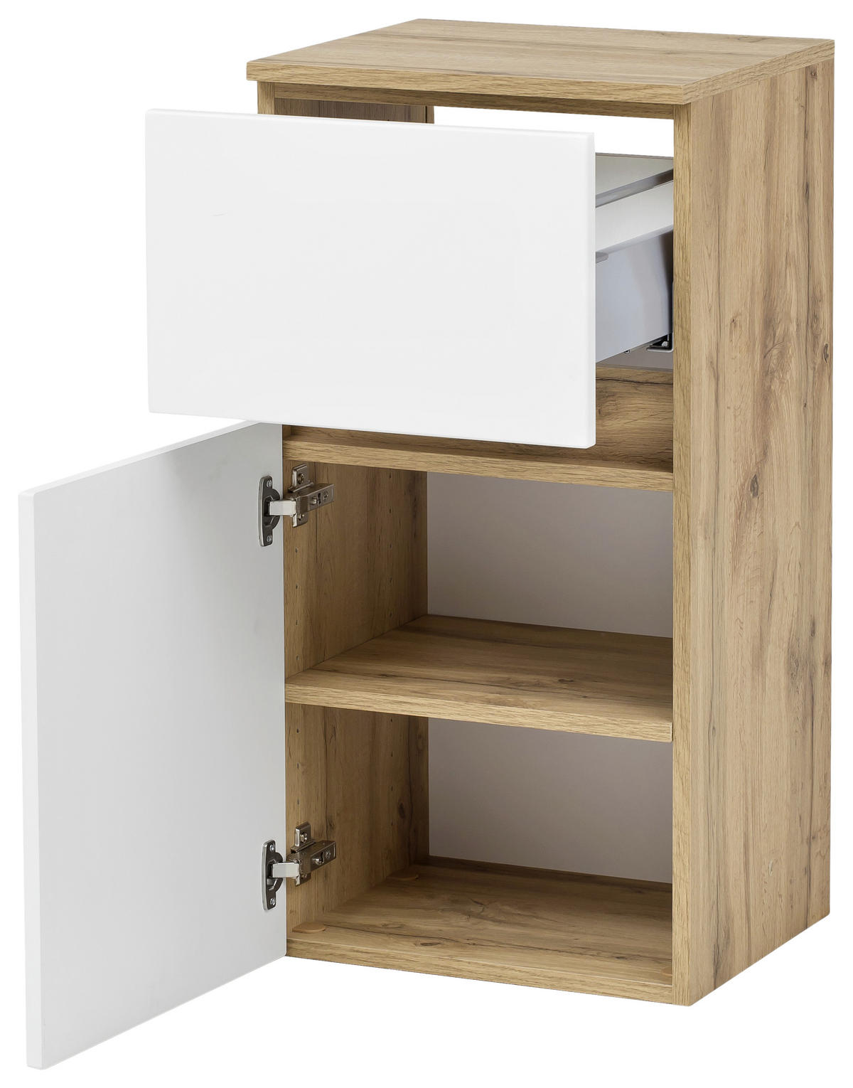 UNTERSCHRANK 40/79/35 cm   - Eichefarben/Silberfarben, KONVENTIONELL, Holzwerkstoff (40/79/35cm) - Held