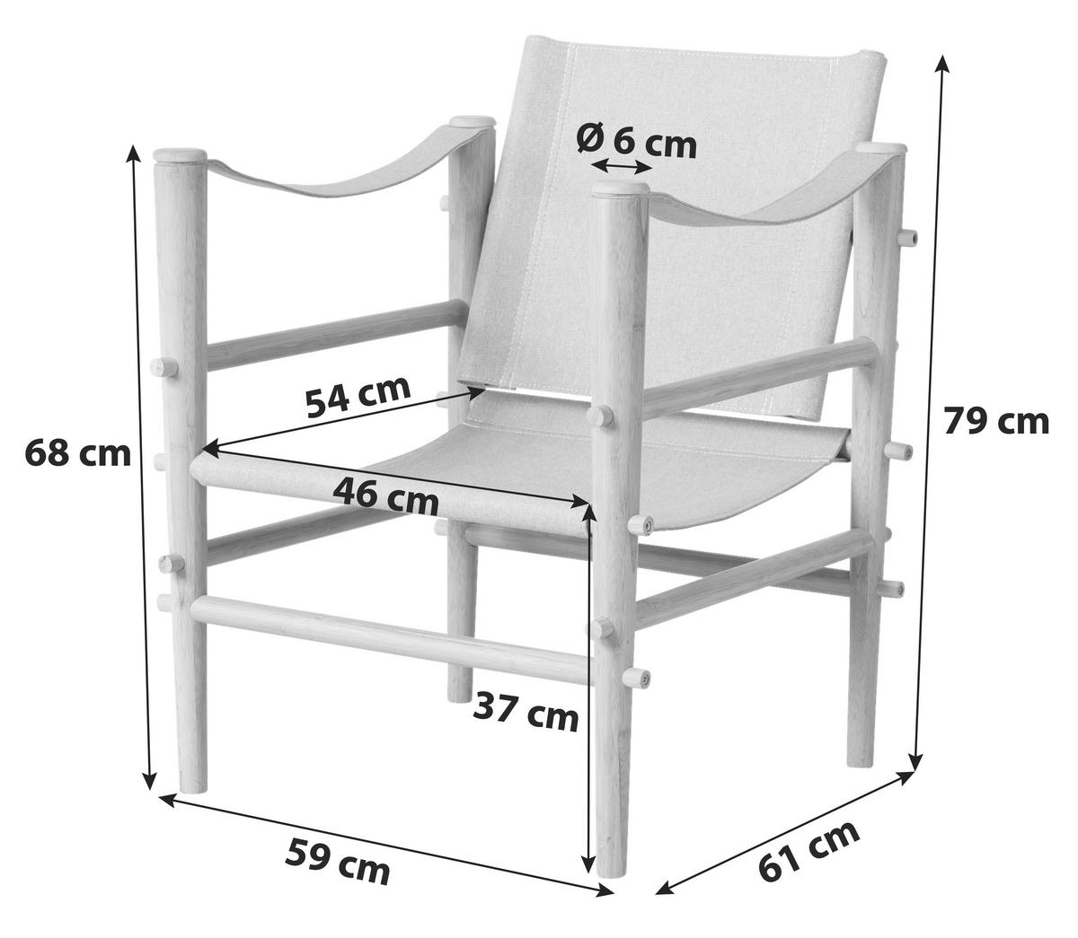 LOUNGESESSEL Naturfarben    - Beige/Naturfarben, Design, Holz (59/79/61cm) - MID.YOU