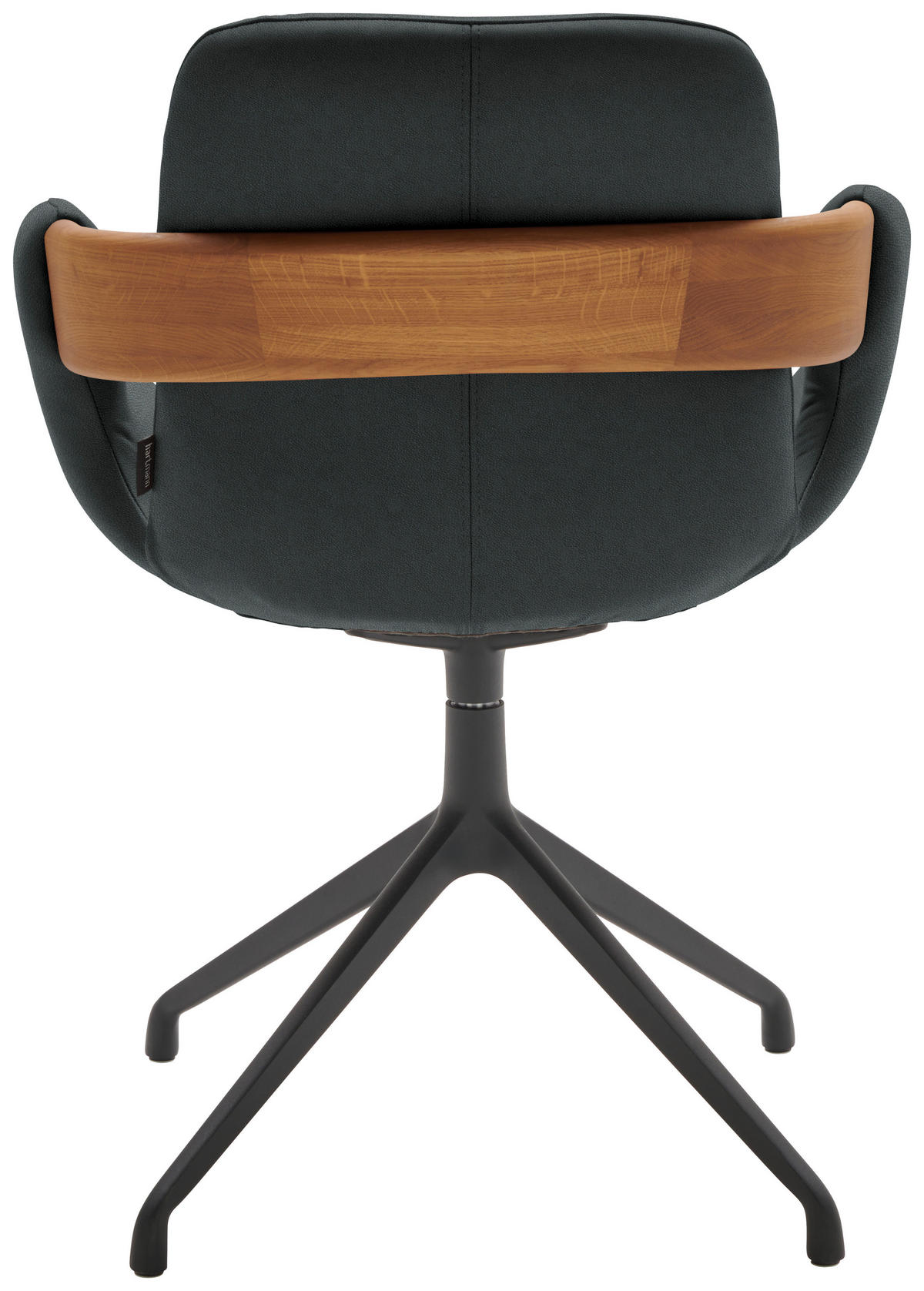 ARMLEHNSTUHL  Lederauswahl, Stoffauswahl, Typenauswahl, Sitzfläche 360° drehbar  Echtleder  - Eichefarben/Cognac, Natur, Leder/Holz (60/86/60cm) - Valnatura