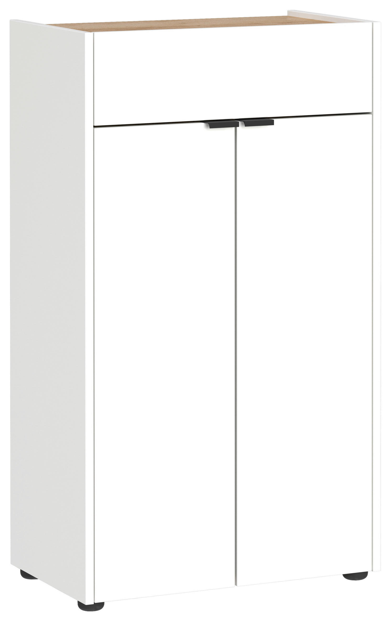 UNTERSCHRANK 56/98/34 cm   - Eichefarben/Schwarz, MODERN, Holzwerkstoff/Kunststoff (56/98/34cm) - Germania
