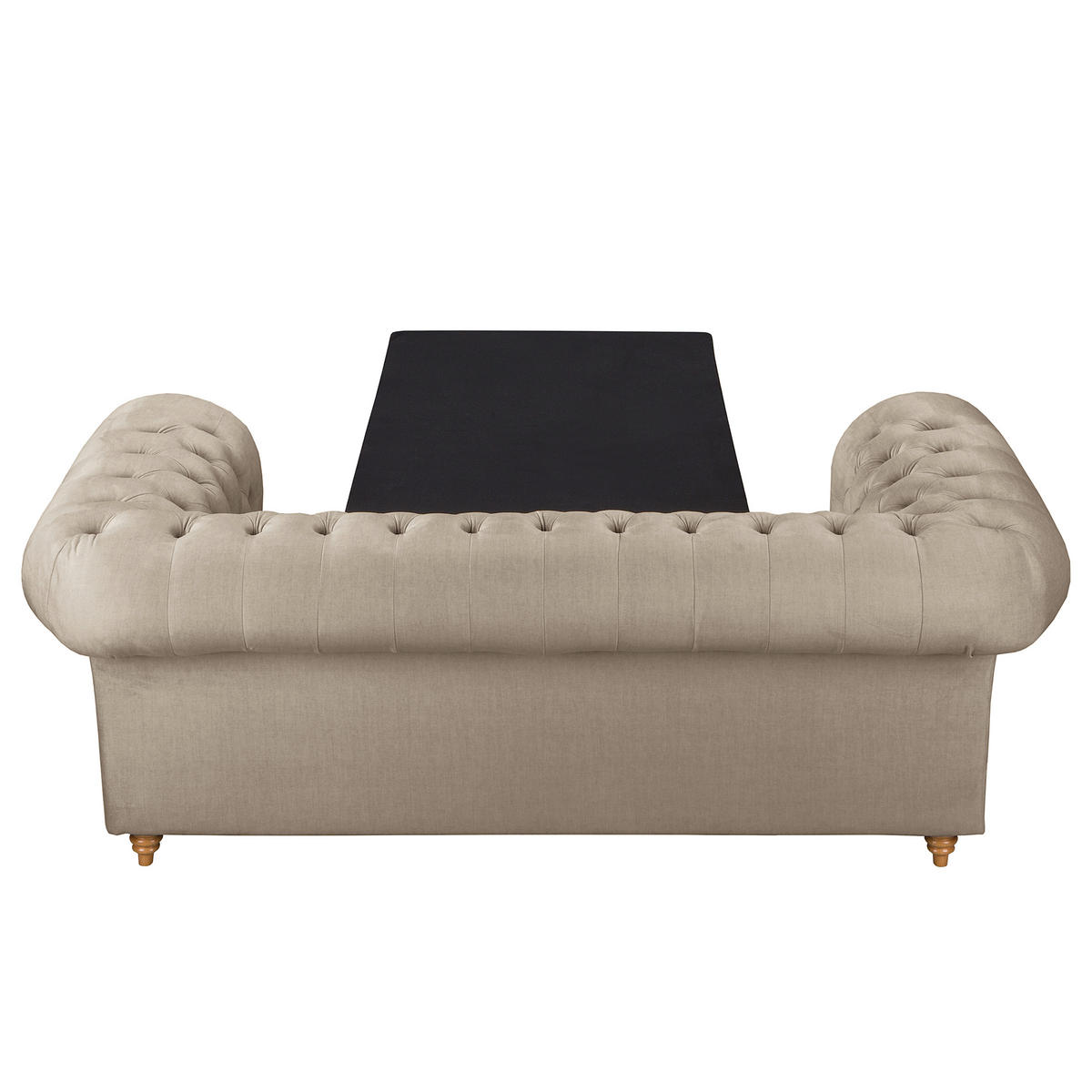 SCHLAFSOFA Mikrofaser Taupe Armteil links, Armteil rechts  - Taupe/Braun, Design, Holz/Textil (190/74/91cm) - P & B