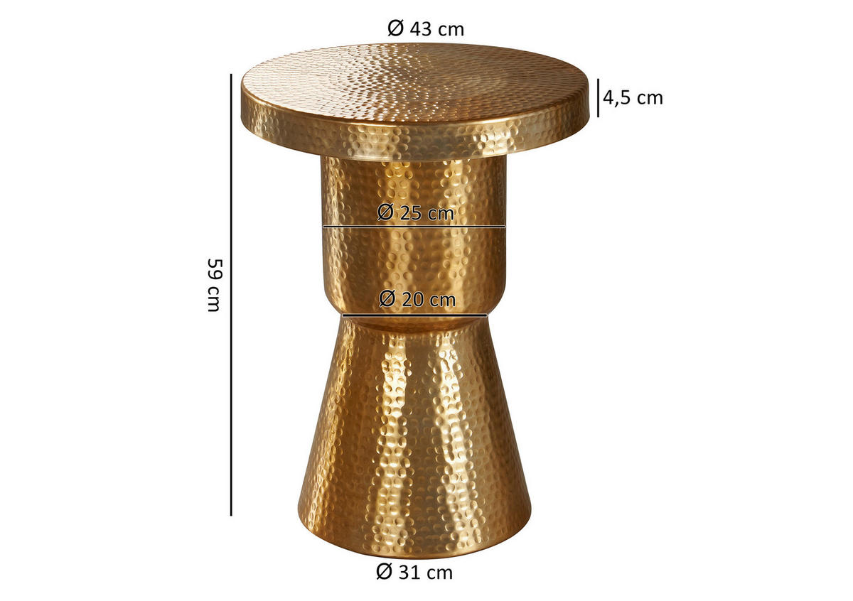 MIZICA, zlate barve  - zlate barve, Trendi, kovina (43/43/59cm) - MID.YOU