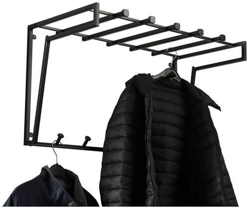WANDGARDEROBE  in Schwarz  - Schwarz, KONVENTIONELL, Metall (79/45/40cm)