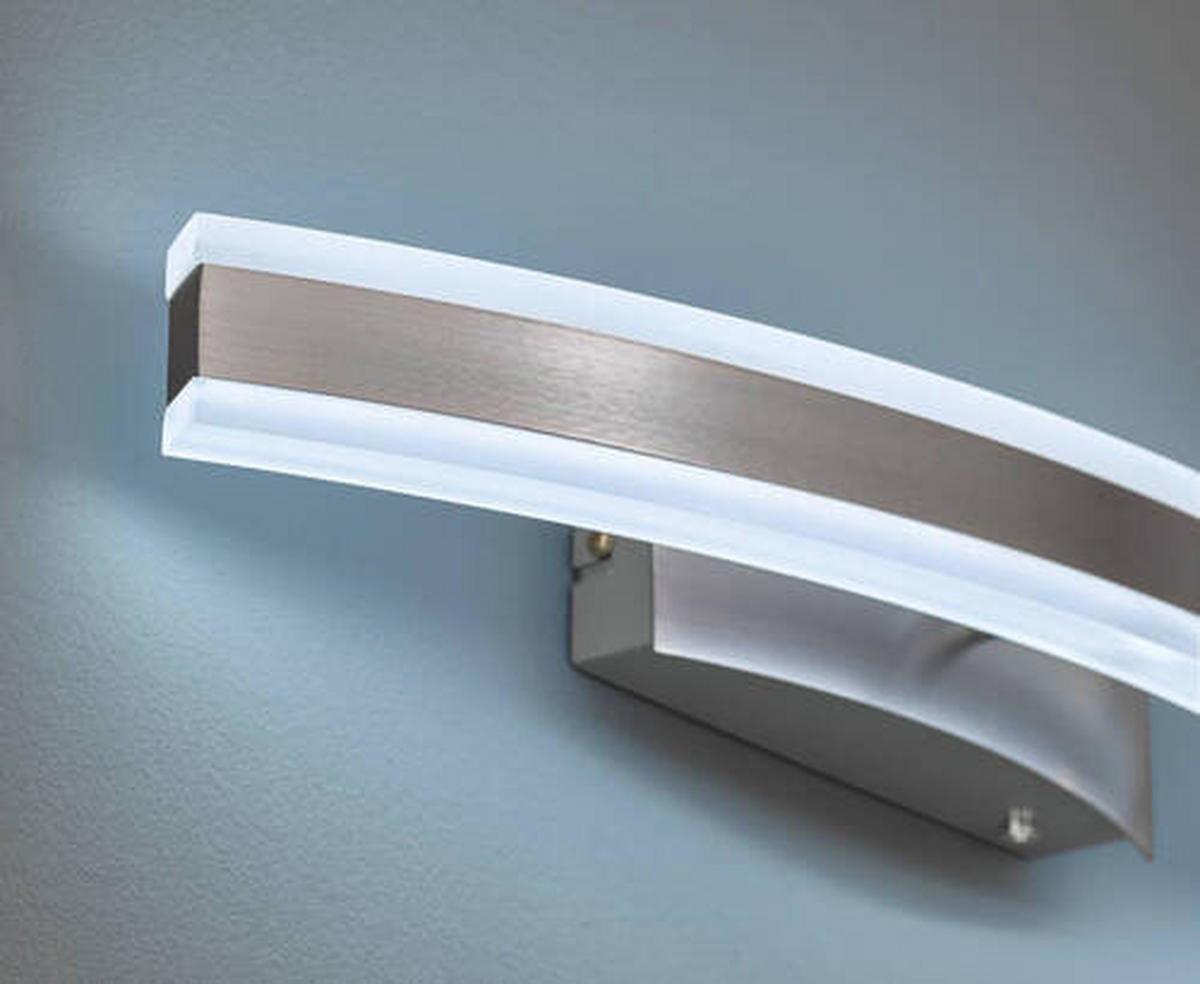 LED-WANDLEUCHTE Stiff   - Chromfarben/Alufarben, Design, Metall (36.5/7/11cm) - Fischer & Honsel