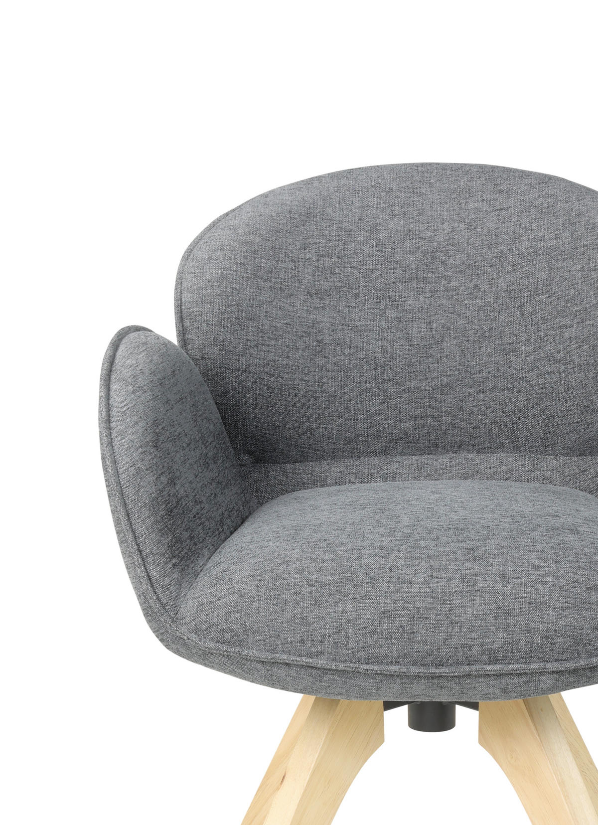 ARMLEHNSTUHL in Holz, Textil Dunkelgrau, Hellbraun  - Hellbraun/Dunkelgrau, Basics, Holz/Textil (61/82/63,5cm) - Tom Tailor