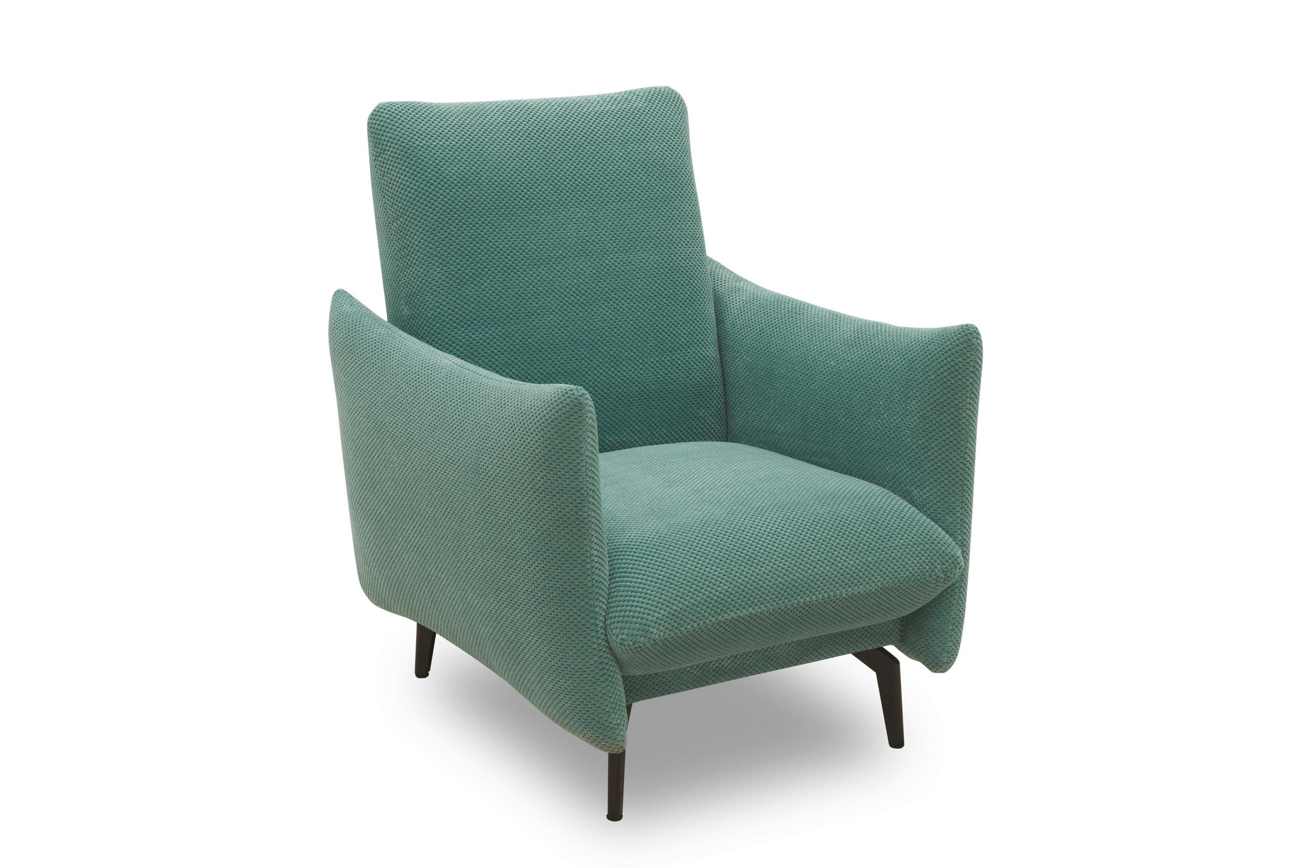 SESSEL Mikrofaser Mintgrün    - Schwarz/Mintgrün, Design, Textil/Metall (85/102/95cm) - MID.YOU