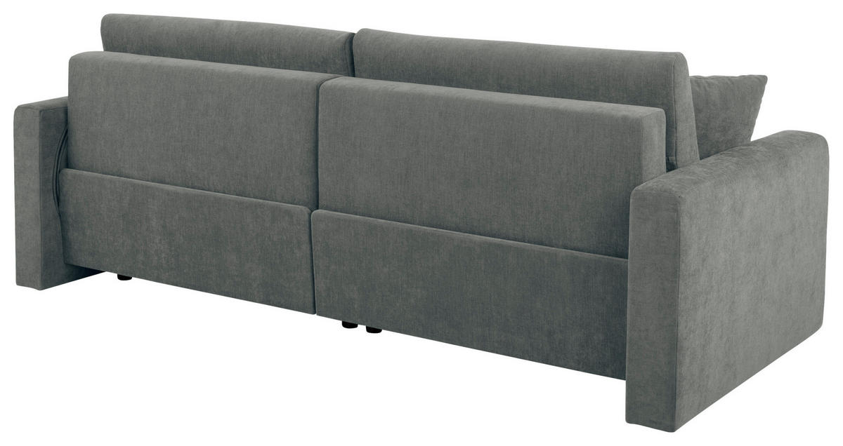 2-SITZER-SOFA in Chenille Grau  - Schwarz/Grau, Konventionell, Kunststoff/Textil (233/90/110cm) - MID.YOU