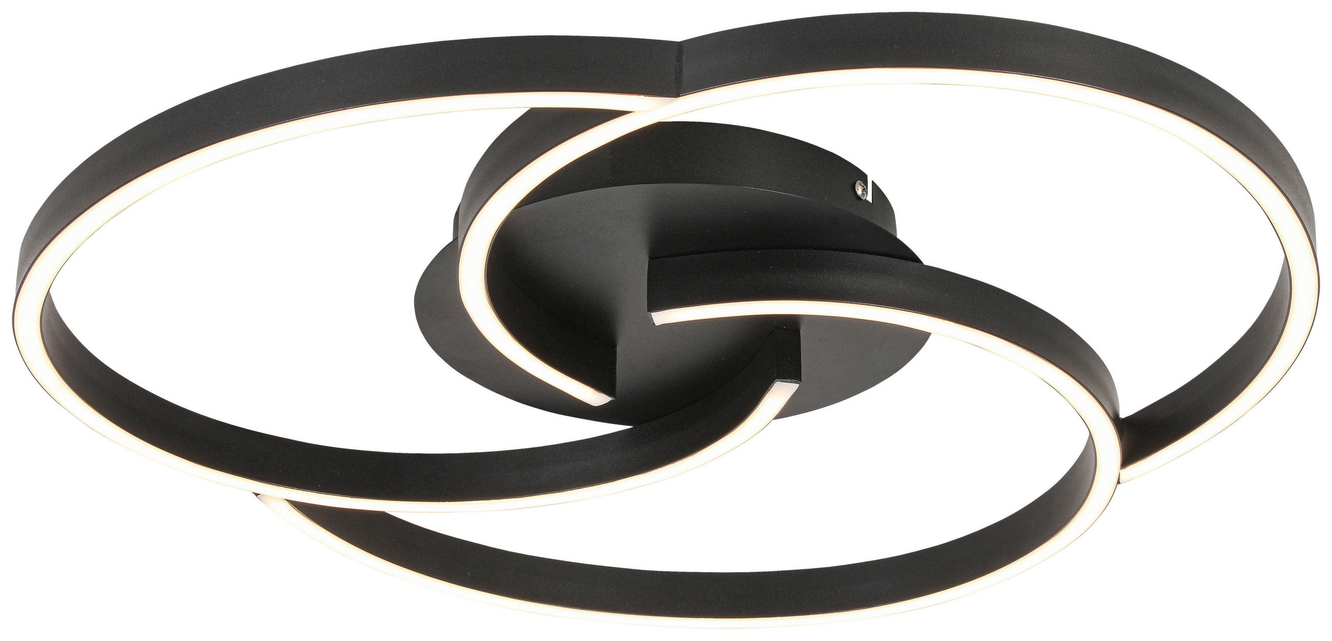 LED-DECKENLEUCHTE 50/7,5 cm   - Schwarz, Trend, Kunststoff/Metall (50/7,5cm) - Novel