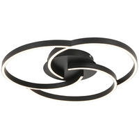 LED-DECKENLEUCHTE - Schwarz, Trend, Kunststoff/Metall (50/7,5cm) - Novel