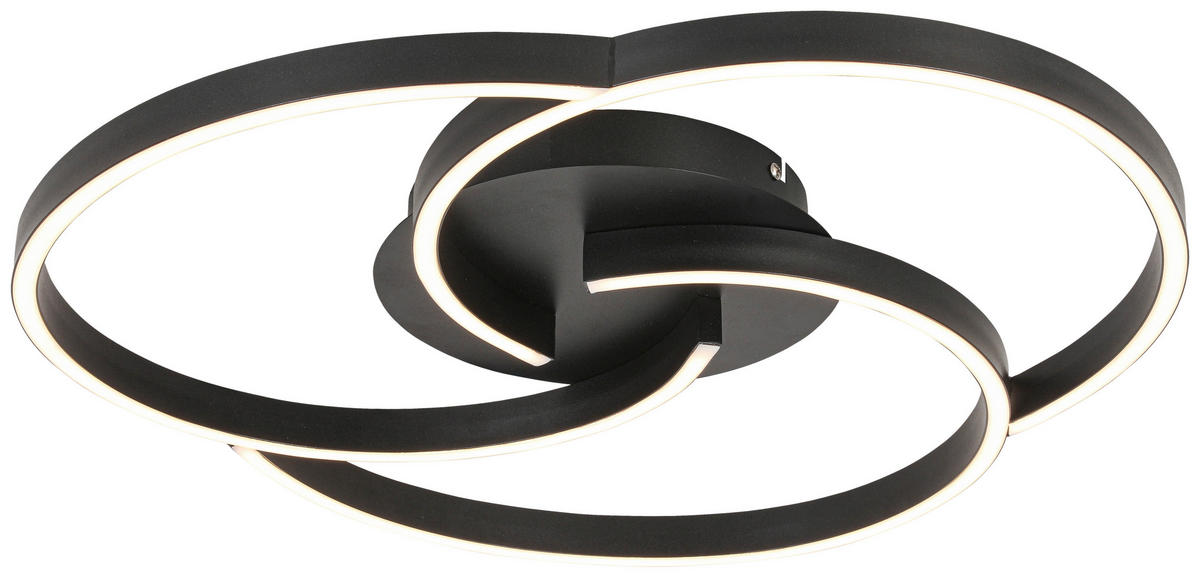 LED-DECKENLEUCHTE - Schwarz, Trend, Kunststoff/Metall (50/7,5cm) - Novel