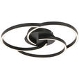LED-DECKENLEUCHTE 50/7,5 cm  - Schwarz, Trend, Kunststoff/Metall (50/7,5cm) - Novel