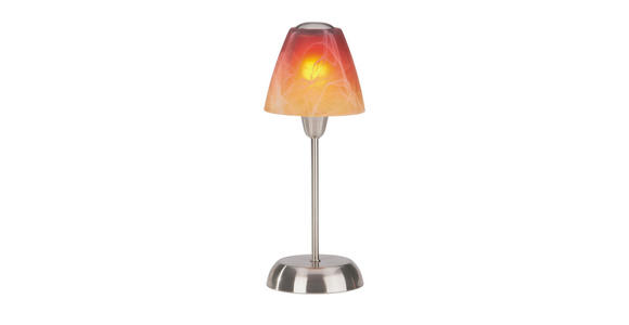Tischleuchte Meli - Rot/Orange, KONVENTIONELL, Glas/Kunststoff (35cm) - Ombra