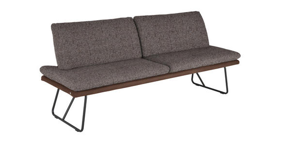 SITZBANK in Metall, Textil Braun - Schwarz/Braun, Design, Textil/Metall (208/91/72cm) - Dieter Knoll