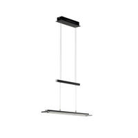 LED-HÄNGELEUCHTE 135/9/80-150 cm    - Chromfarben/Schwarz, Design, Glas/Metall (135/9/80-150cm) - Fischer & Honsel