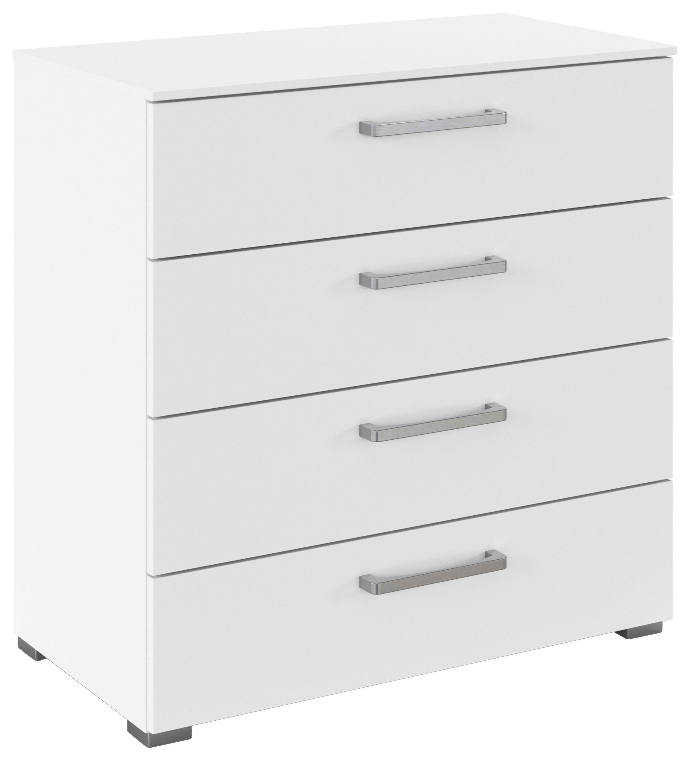 KOMMODE , 80/81/42 cm, 4 Schublade(n)  - Edelstahlfarben/Alufarben, Basics, Holzwerkstoff/Kunststoff (80/81/42cm) - Xora