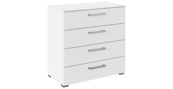 KOMMODE , 80/81/42 cm, 4 Schublade(n)  - Edelstahlfarben/Alufarben, Basics, Holzwerkstoff/Kunststoff (80/81/42cm) - Xora