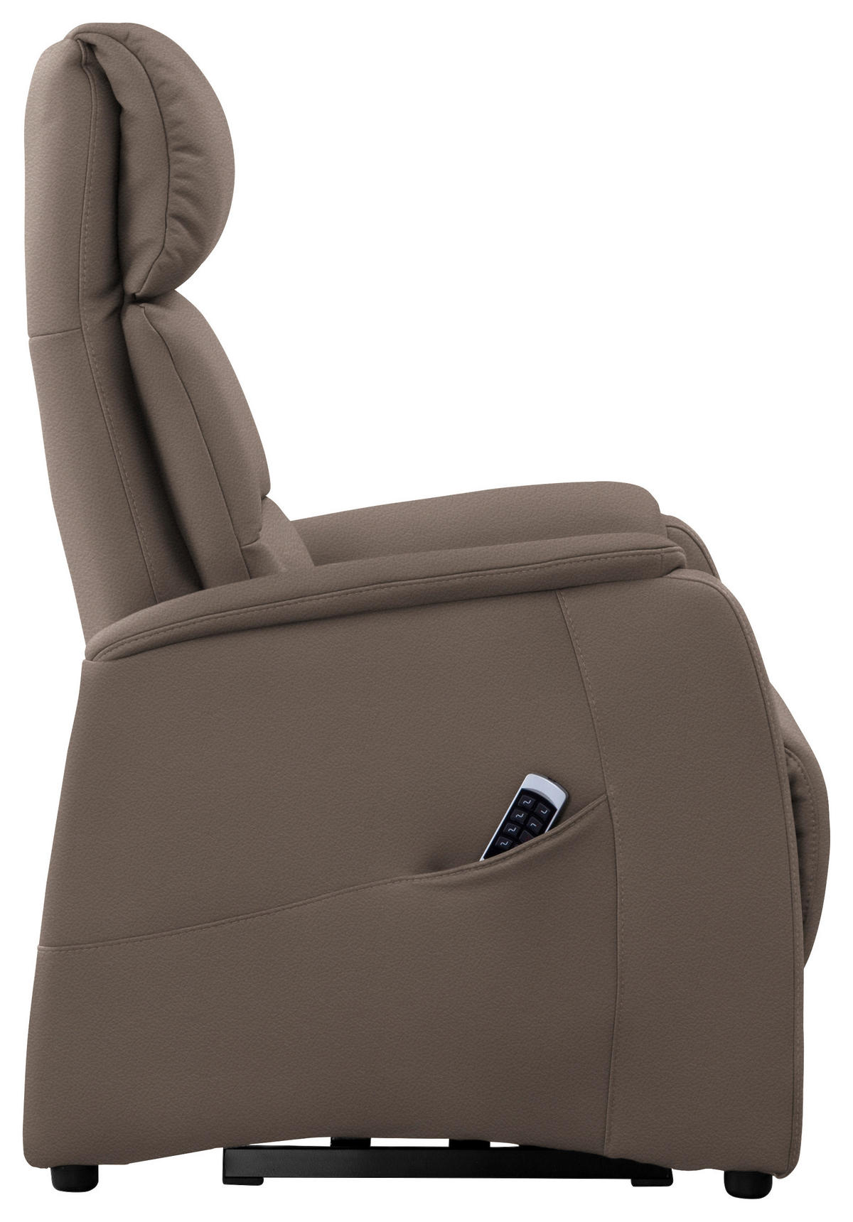 FAUTEUIL DE TÉLÉVISION in Fango  - Fango/Schwarz, Konventionell, Leder/Kunststoff (69/109/83cm) - Cantus
