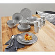 KOMBISERVICE Tokyo 30-teilig  - Schwarz/Weiß, Trend, Keramik - Novel
