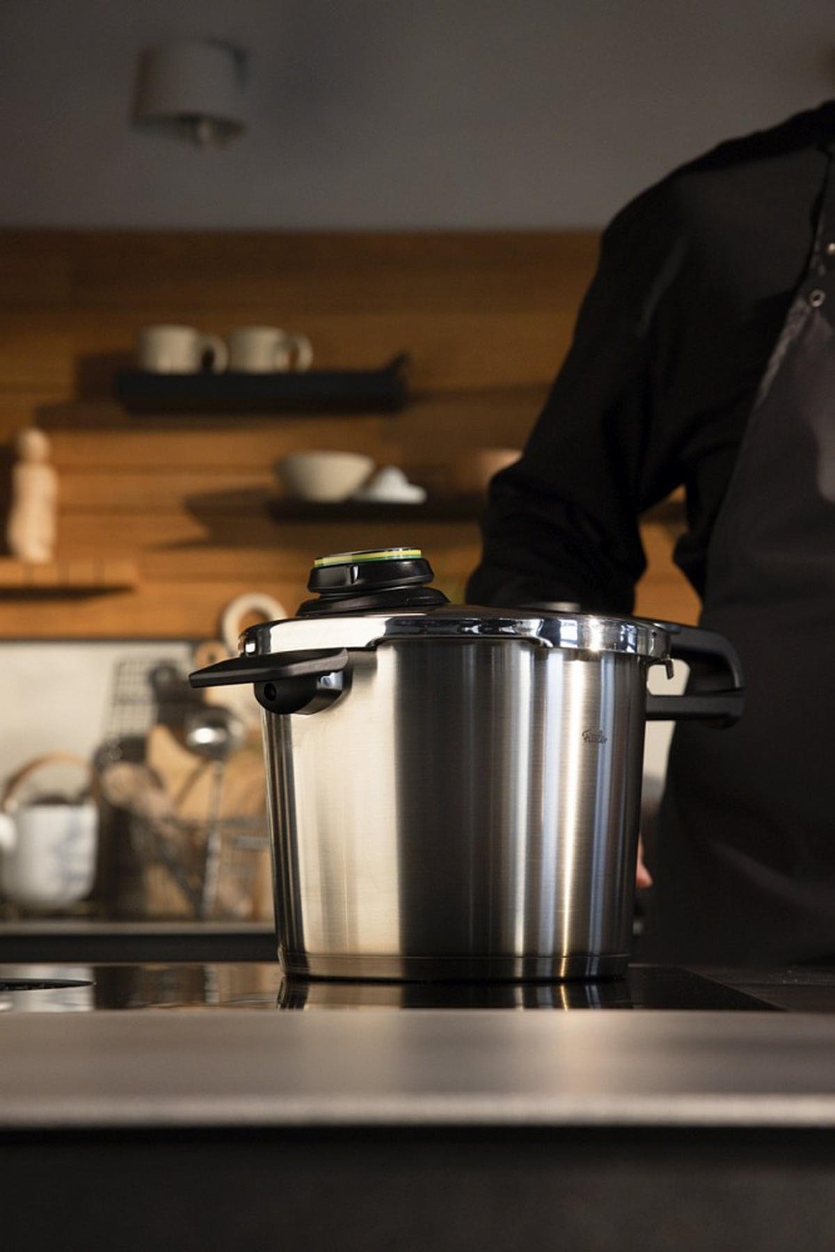 SCHNELLKOCHTOPF VITAVIT® PREMIUM satiniert 6.0 L  - Silberfarben, Basics, Metall (22cm) - Fissler