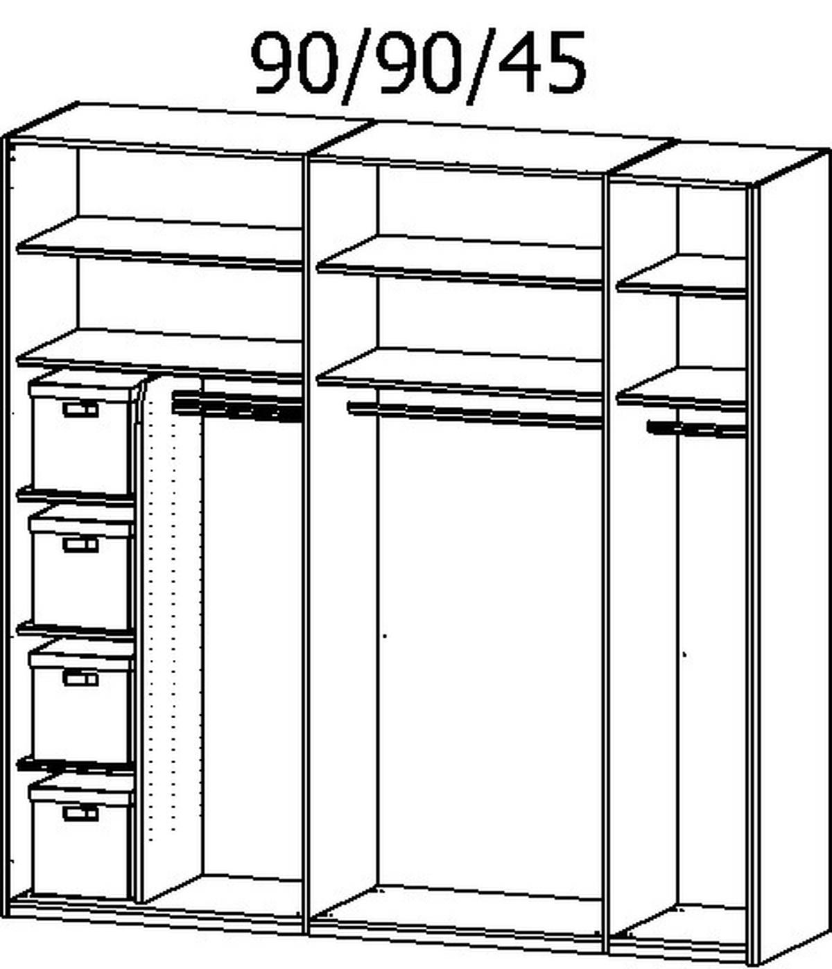 SCHWEBETÜRENSCHRANK 226/223/68 cm 2-türig Weiß  - Weiß, Design, Glas/Holzwerkstoff (226/223/68cm) - Xora
